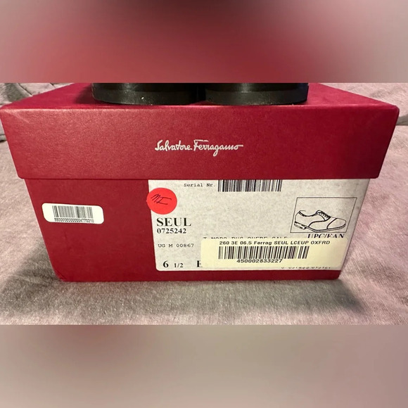 NIB Salvatore Ferragamo SEUL Cap Toe Oxfords Brown Size 6.5